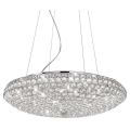 Ideal Lux - Светодиодная хрустальная подвесная люстра KING 12xG9/3W/230V диаметр 65 см блестящий хром
